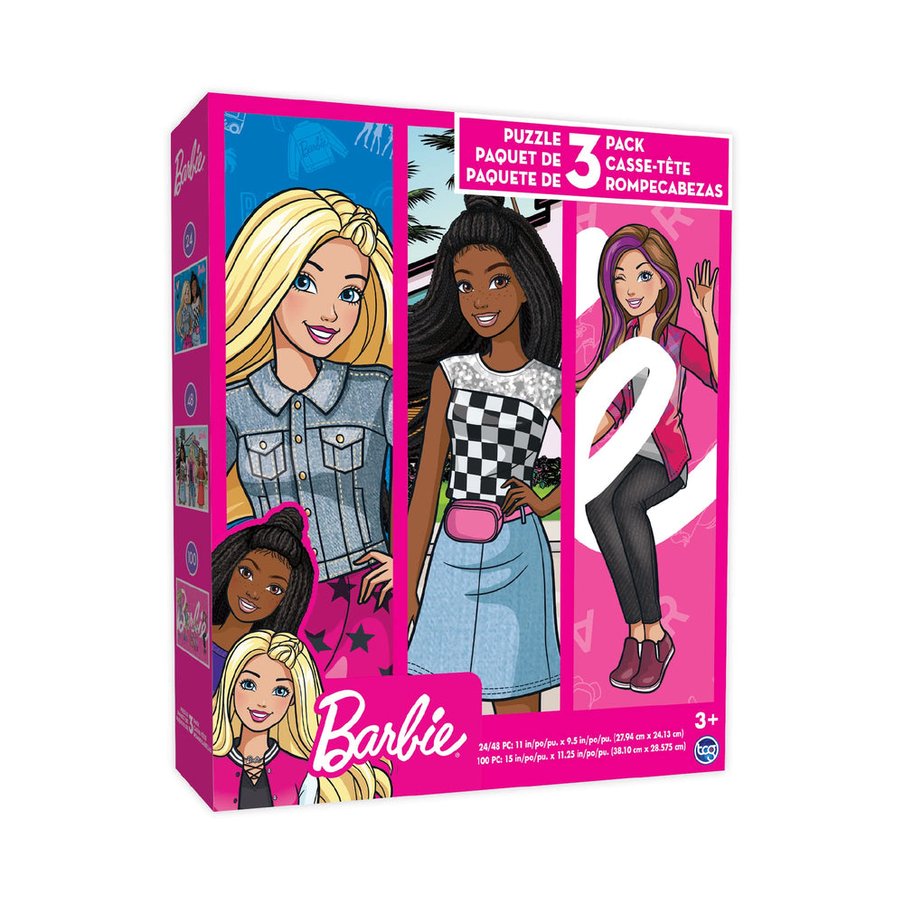 TCG Toys Barbie 3in1 puzzle set β colorful pieces spark early learning.