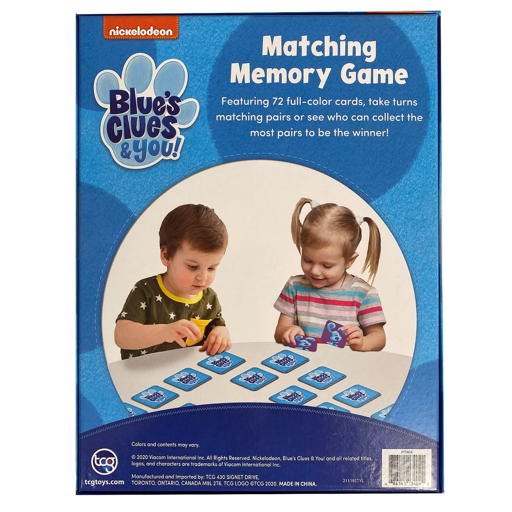 TCG Toys UPD Blues Clues Memory Game contents view highlights durable materials