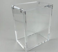 TCGHalo booster bundle acrylic case with sliding lid for secure, UV-protected display