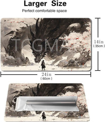 TCGMAT Shadow Dragon Playmat with non-slip backing for stable play