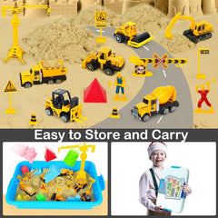 Tcvents crane and worker figures for building play in the sandbox