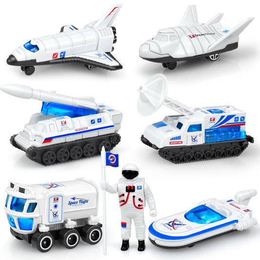Tcvents astronaut figure among diecast space toys for imaginative play