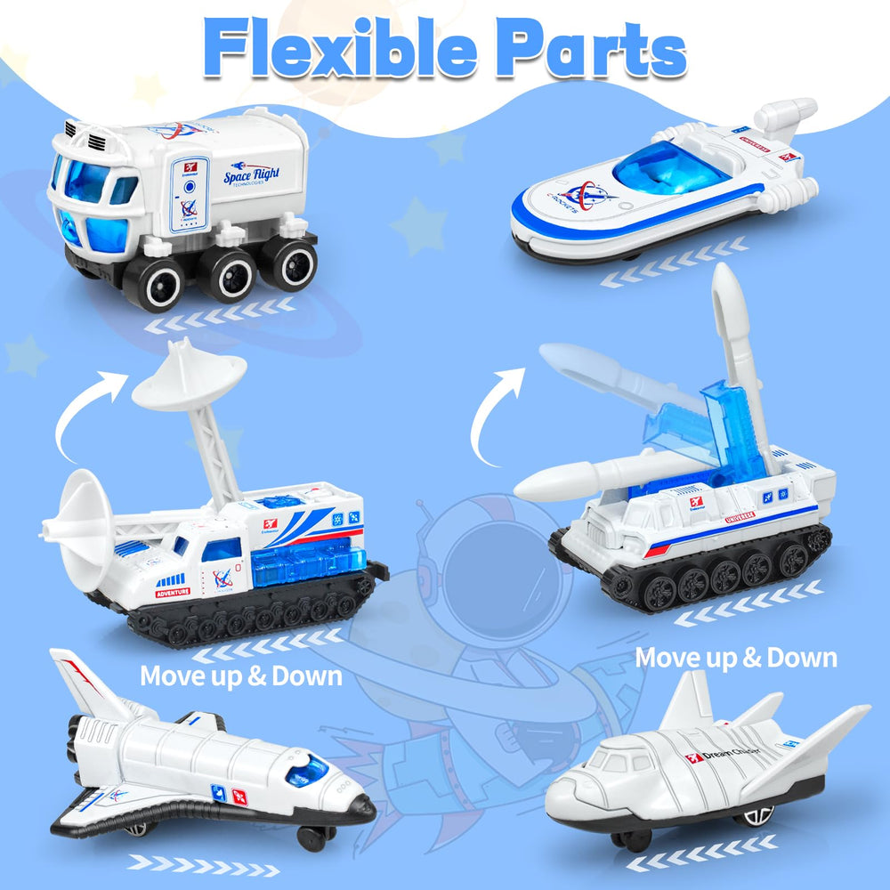 Tcvents space plane toy with movable parts for interactive play