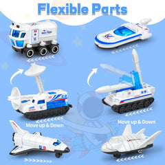 Tcvents space plane toy with movable parts for interactive play