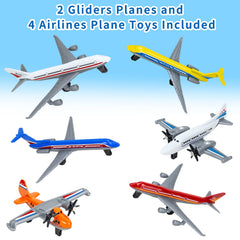 Tcvents toy airplane glider with bright finish, durable for active play and storytelling.