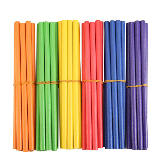 TDOCK rhythm sticks in a 12-inch six-color pack for classroom rhythm practice