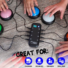Teacher's Choice light-up buzzer system display showing the winning number.