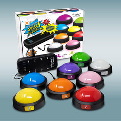 Teacher's Choice light-up buzzer system packaging and accessories included.