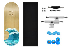 Teak Tuning light blue wheels provide smooth rolling on urban surfaces.