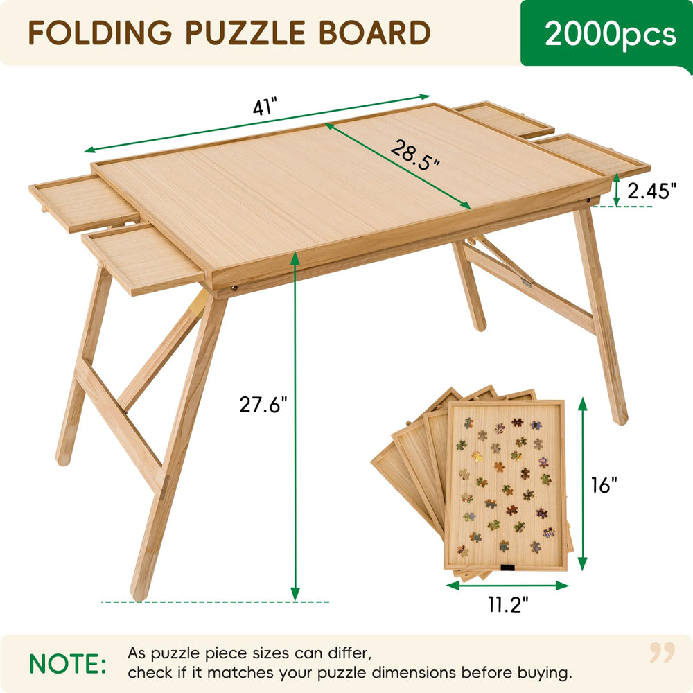TEAKMAMA four-drawer storage keeps puzzle pieces organized and within reach.