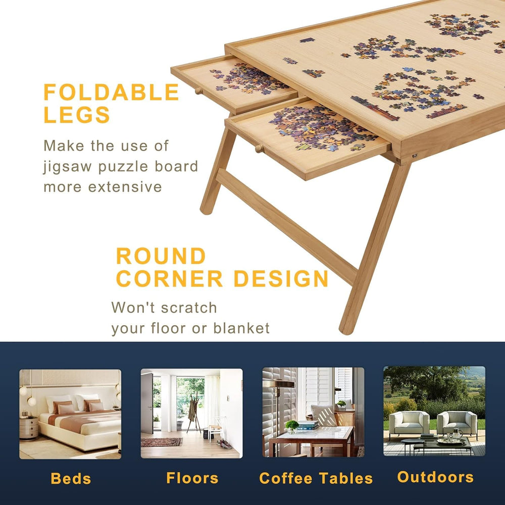TEAKMAMA protective cover protects unfinished puzzles for later sessions
