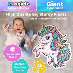Team Power Music and Sound Unicorn Floor Puzzle — kid-friendly pieces help small hands build confidence.