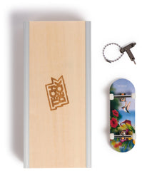Tech Deck Pro Series grind box-ready display doubles as a nose slide surface.