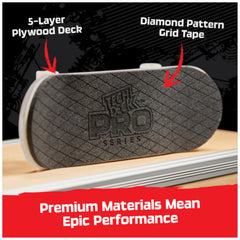 Tech Deck Pro Series pro-formula wheels spin smoothly with real bearings.