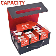 TECHAROOZ waterproof faux leather exterior protects cards during travel.