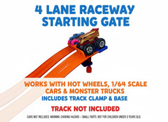 TechConnext 4-lane start gate close-up highlighting durable, easy-to-use design