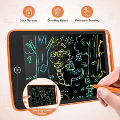 TECJOE 2-pack LCD writing tablet front view showing bright color screen.