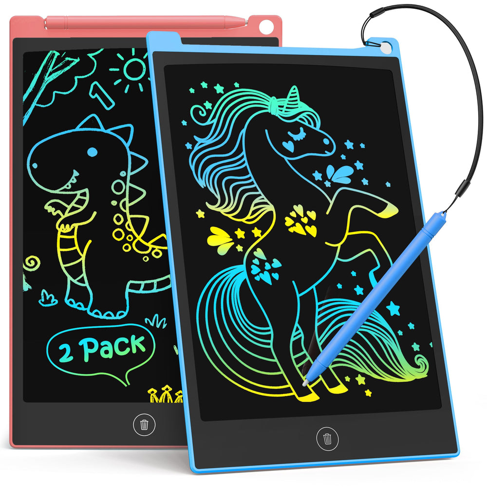 TECJOE 2 Pack LCD writing tablet front view – kid-friendly drawing and learning