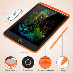 TECJOE 2-pack LCD writing tablet lock button close-up for protection.