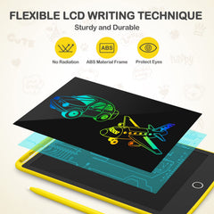 TECJOE 2 pack LCD writing tablet side view, compact and portable for travel activities