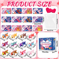 Teeanzo Valentine cards featuring axolotl design for kid-friendly greetings.