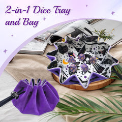 Teeloray includes seven polyhedral dice for immediate gameplay variety