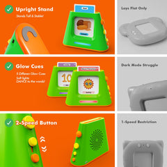 Teeniewins soft lights and quiet sounds minimize distraction during play.