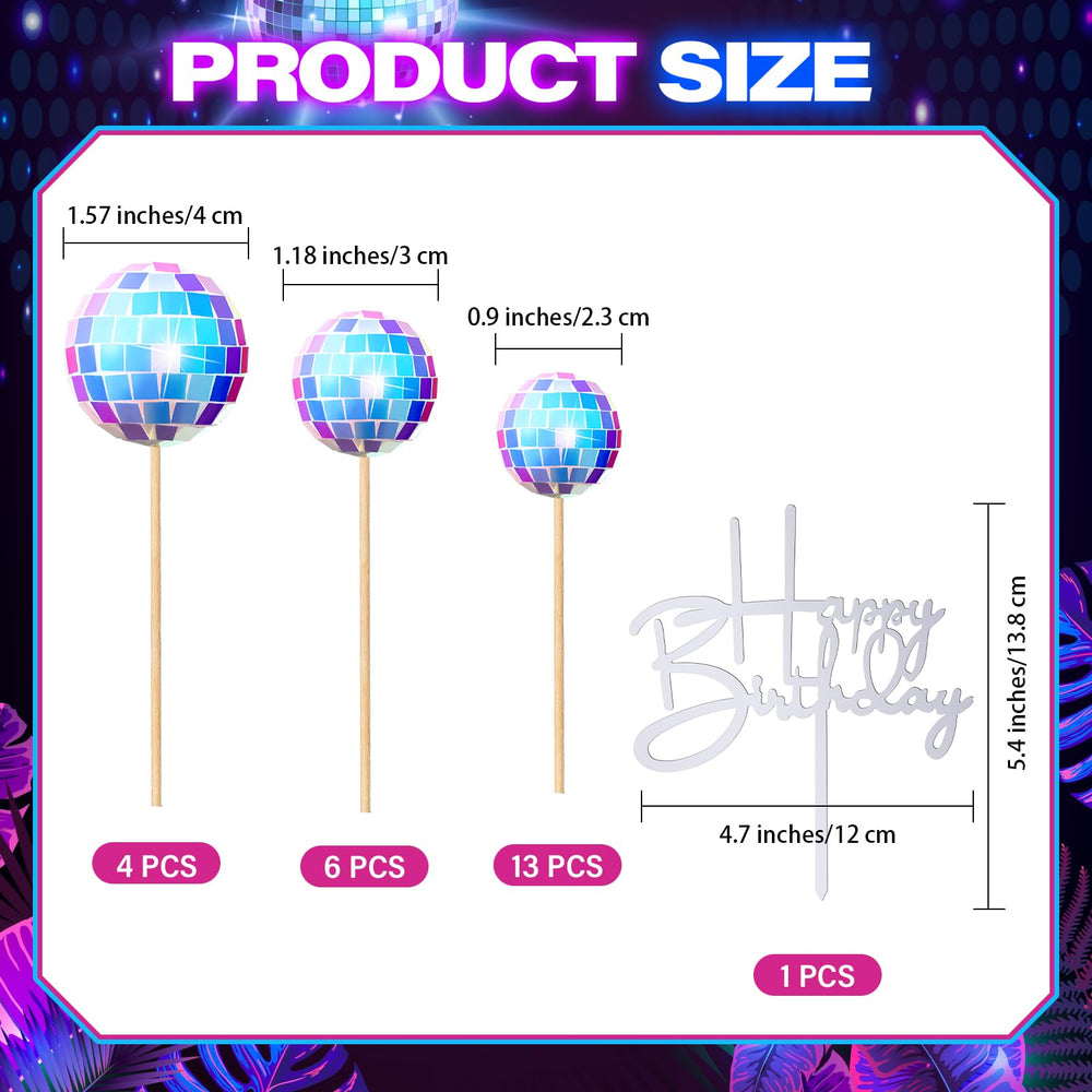 Teenyyou disco ball toppers with mirrored foam cubes reflect light for lively party ambiance