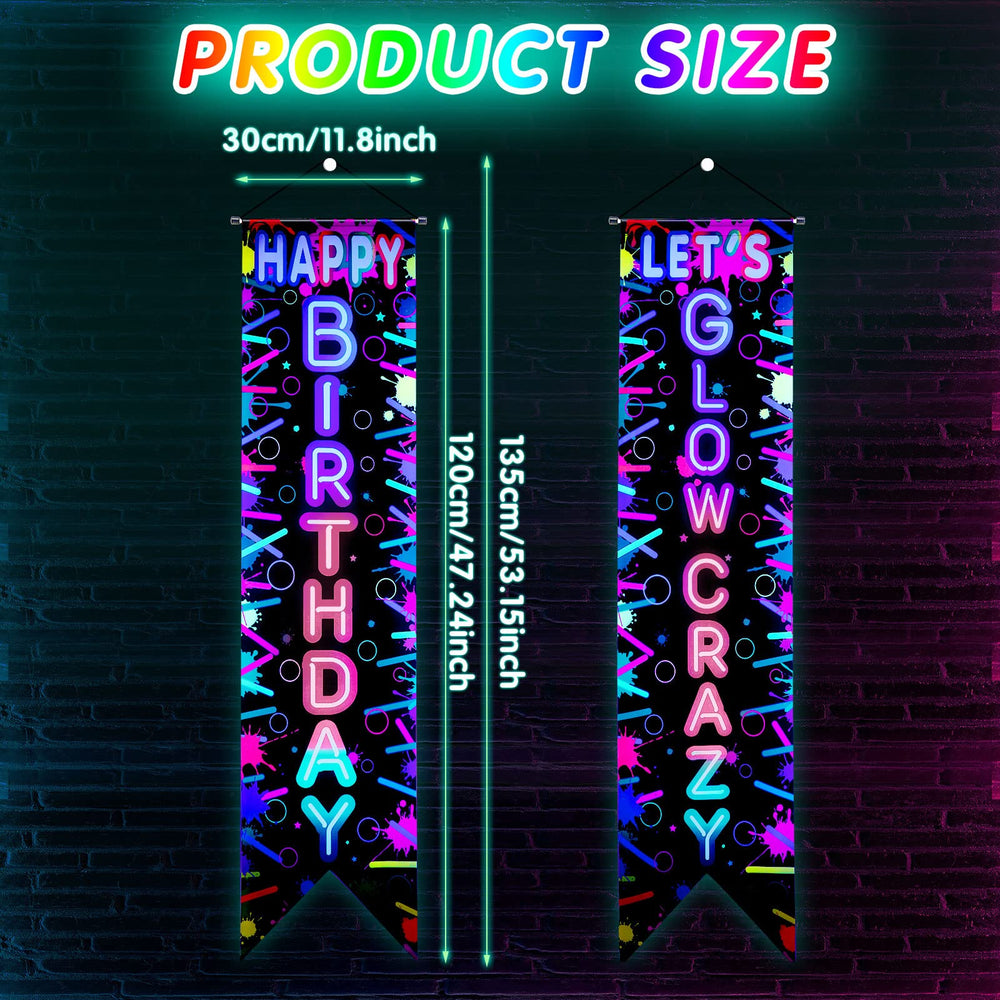 Tegeme neon banner brightens front doors and windows for celebrations
