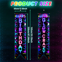 Tegeme neon banner brightens front doors and windows for celebrations