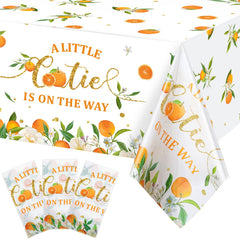 Tegeme Little Cutie tablecloth with orange pattern for citrus parties