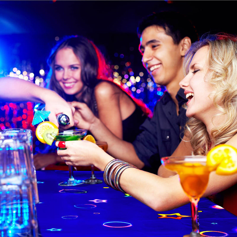 Tegeme neon party tablecloth suitable for birthdays and events