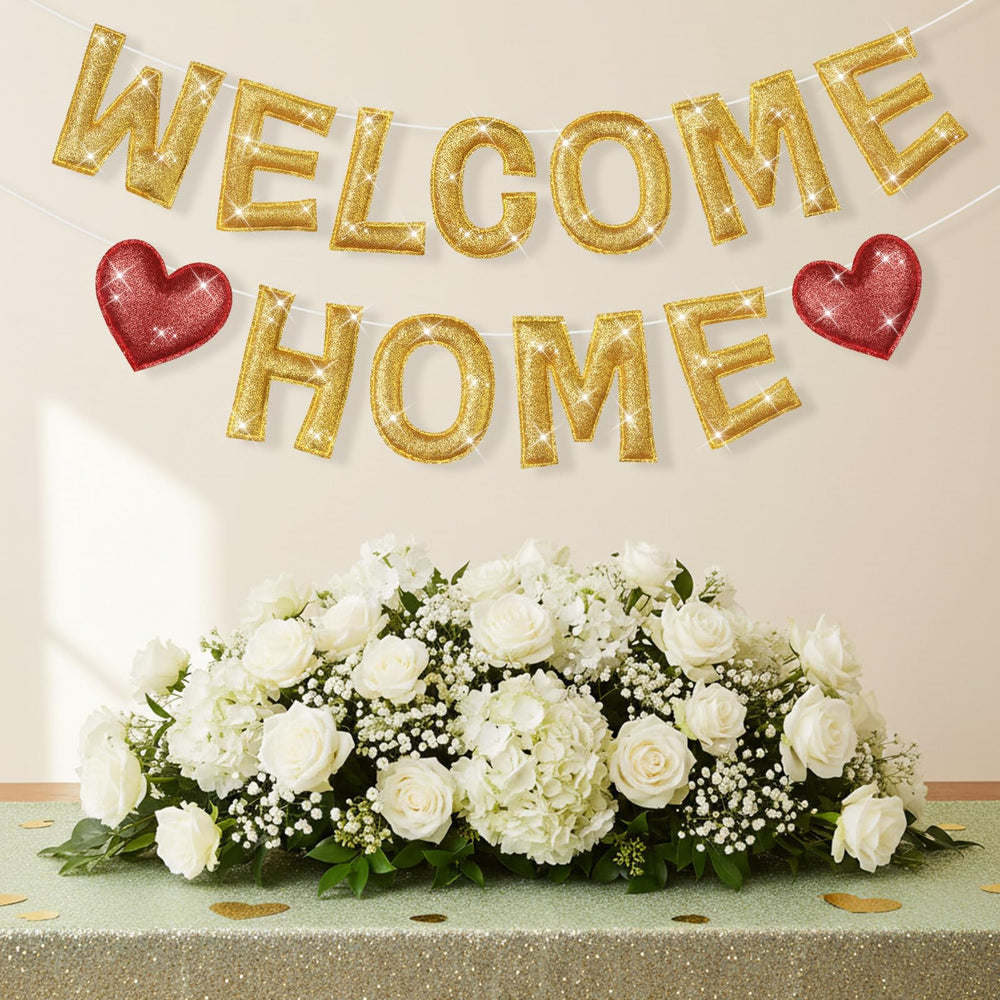 Tegeme glitter cloth elements create vibrant, reusable party décor.