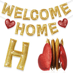 Tegeme Welcome Home banner pre-strung for quick setup.