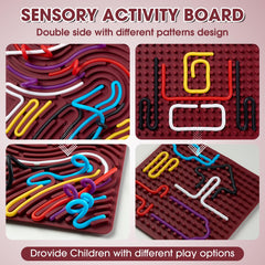 Teirdth double-sided silicone-pattern board offers two tactile play modes.