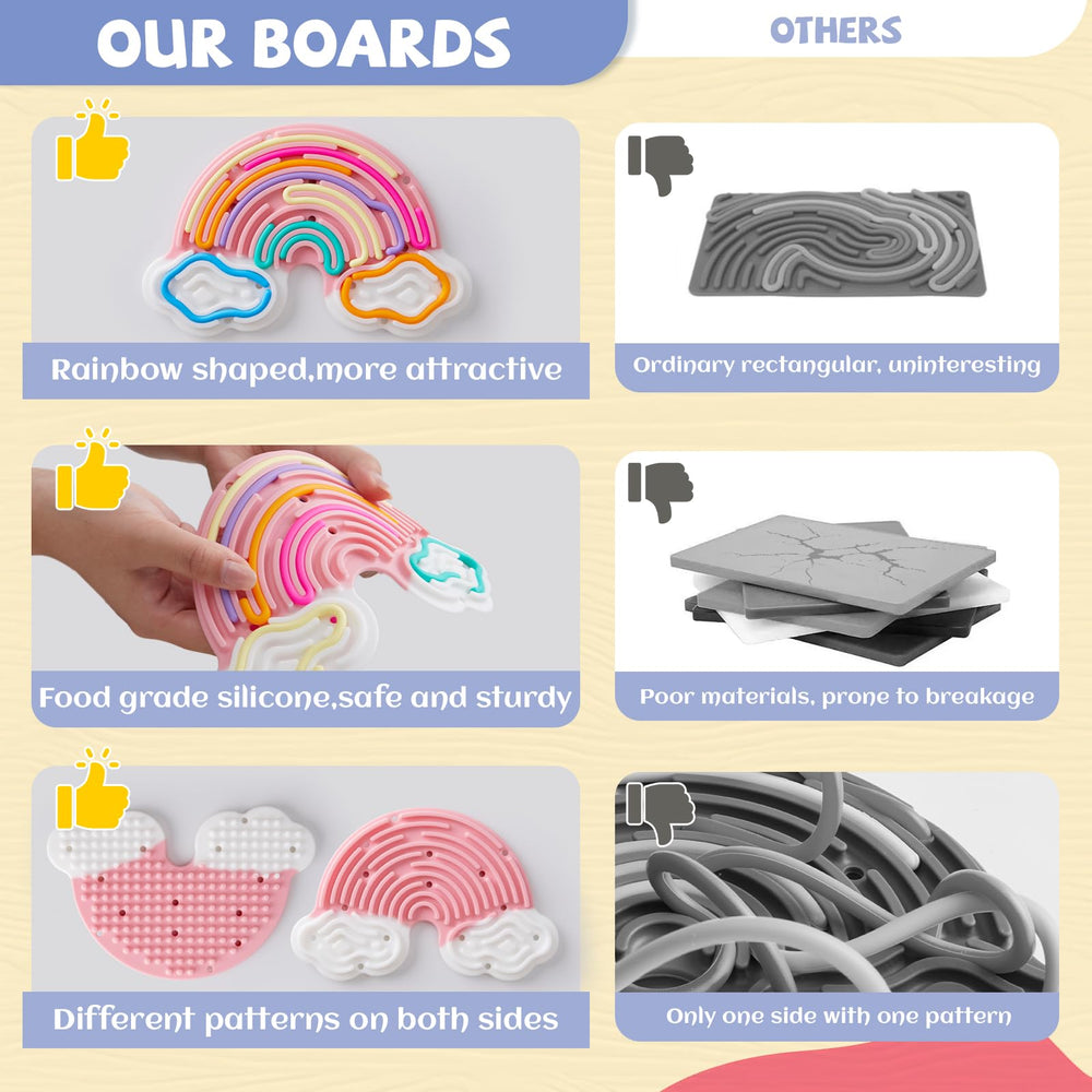 Teirdth Sensory Board 12-color strings promote fine motor engagement and coordination.