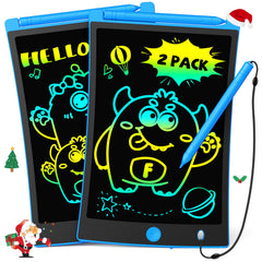 TEKFUN 2-pack LCD writing tablets blue front view for kid-friendly doodling