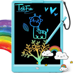 TEKFUN LCD writing tablet 10-inch for mess-free kid drawing.