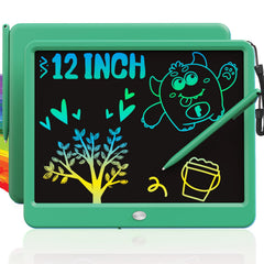 TEKFUN LCD writing tablet front view with green display for creative drawing