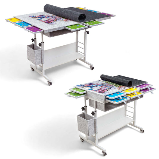 Tektalk foldable puzzle table with a spacious surface for large puzzles.