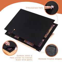 Tektalk foldaway puzzle table for portable puzzling and storage.