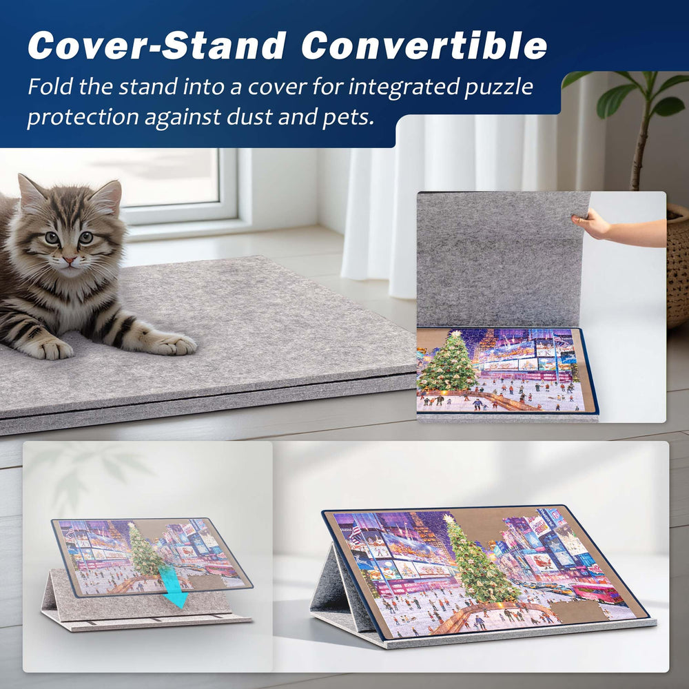 Tektalk Jigsaw Board six color-coded trays organize pieces by color or edge.