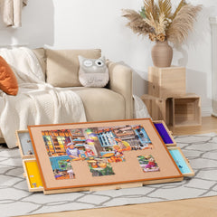 Tektalk roomy 1500-piece puzzle area visualized on the table