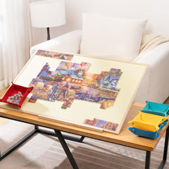 Tektalk large 35.4 by 24 inch work area fits most 1500-piece sets.