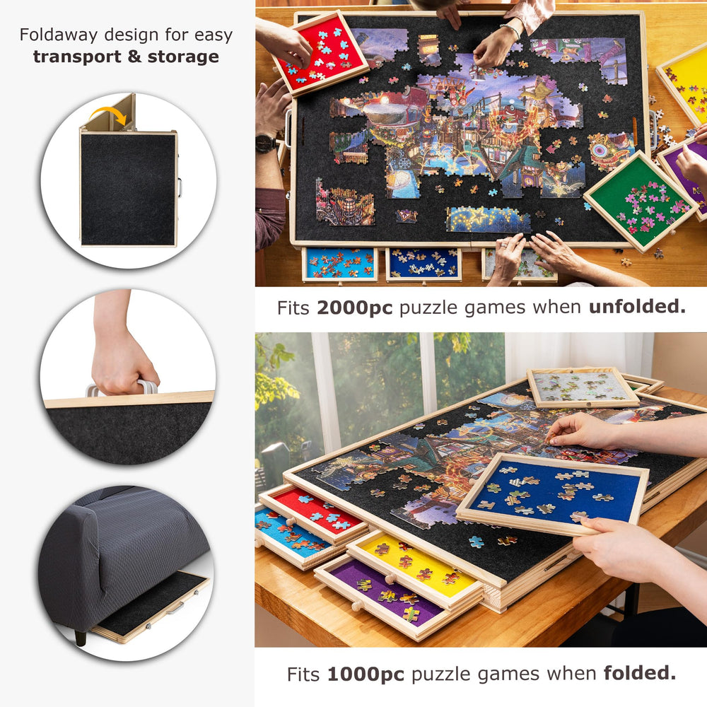 Tektalk puzzle board full-size 2000-piece area for expansive puzzles.