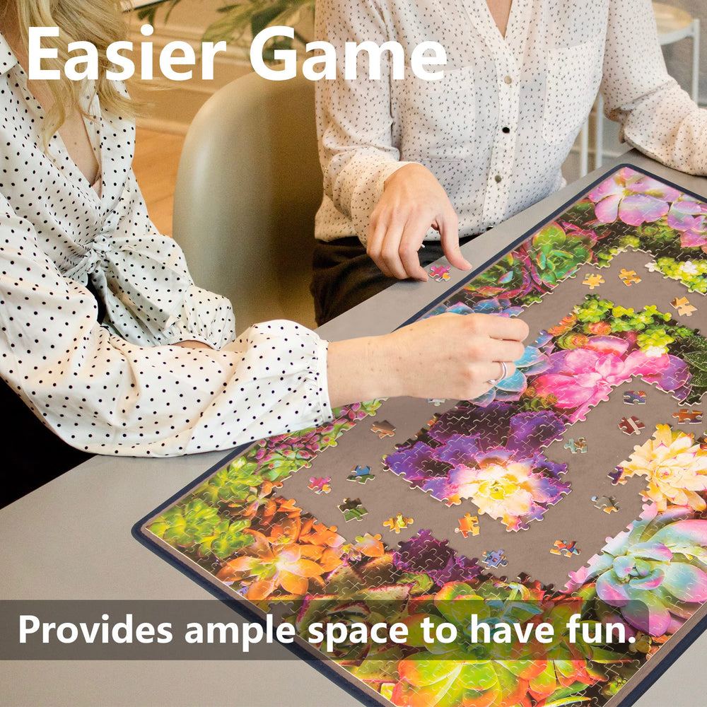 Tektalk puzzle mat soft flannelette cover protects pieces from shifting