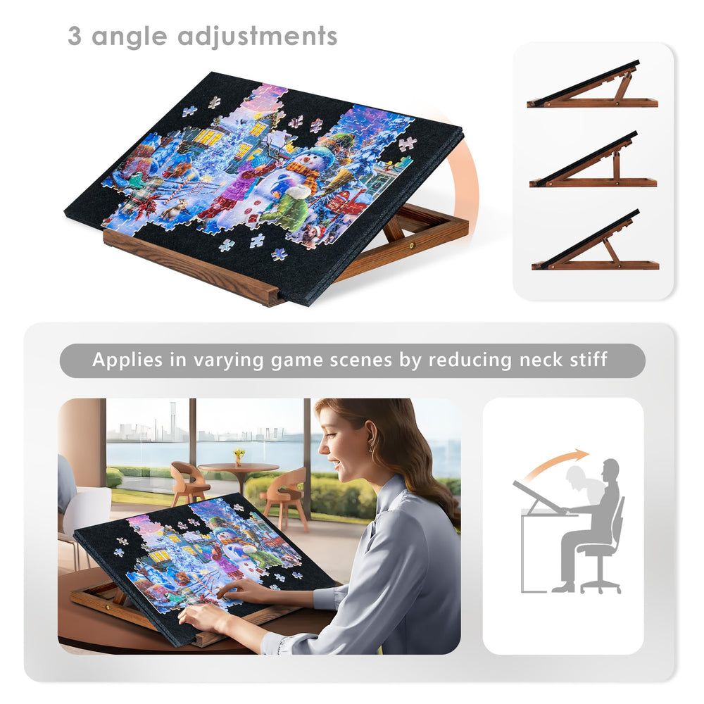 Tektalk puzzle stand with three angles for ergonomic puzzling sessions
