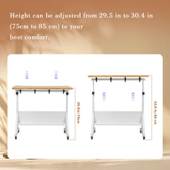 Tektalk puzzle table with roller wheels for easy relocation of setup