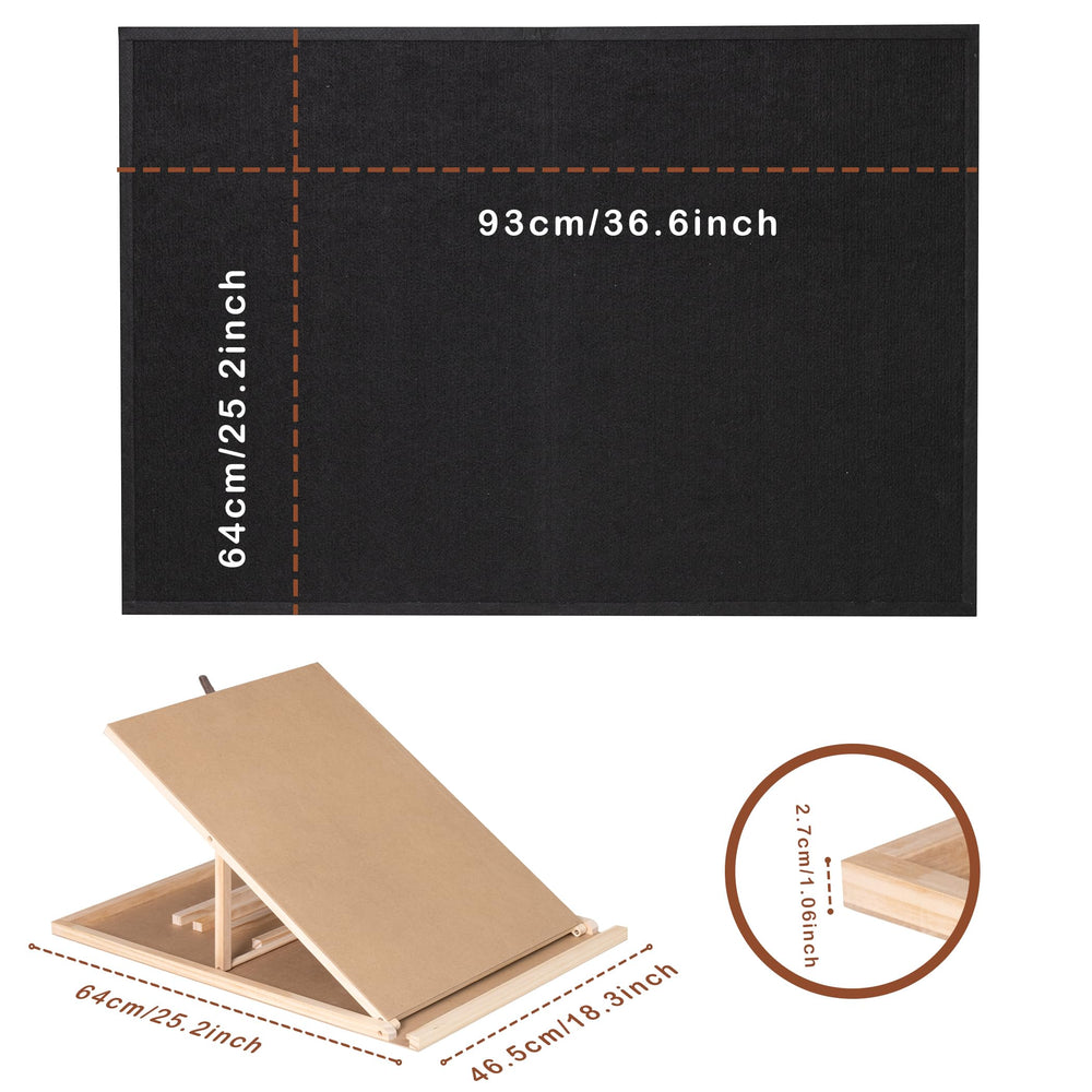 Tektalk raised-edge felt board prevents pieces from slipping during play.