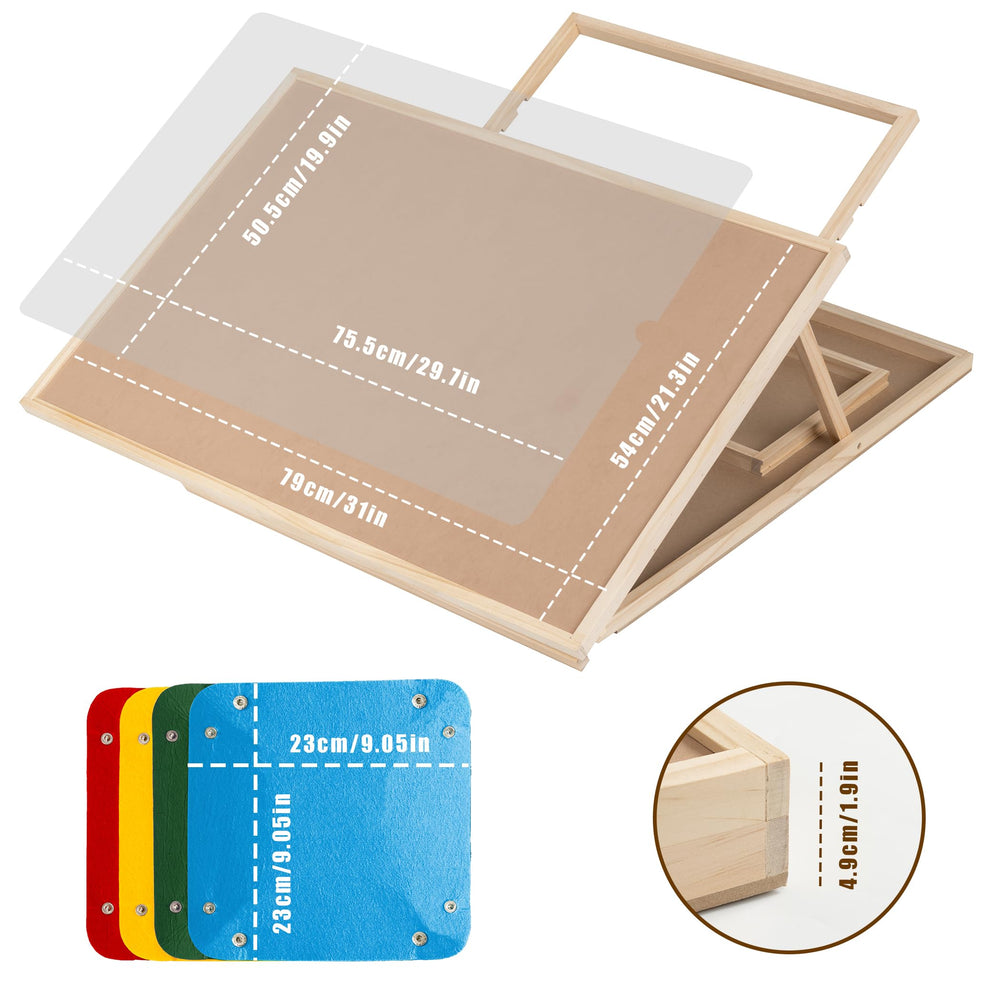 Tektalk wooden puzzle plateau provides a sturdy, stable work surface.